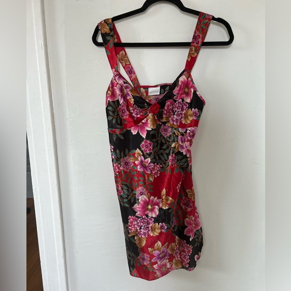 Floral silk dress